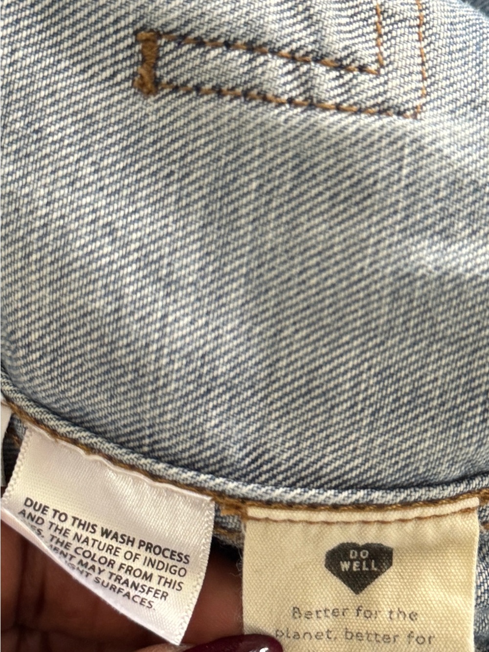 Madewell Light Blue Denim Jacket with Drawstring Hem Medium - Picture 7 of 8